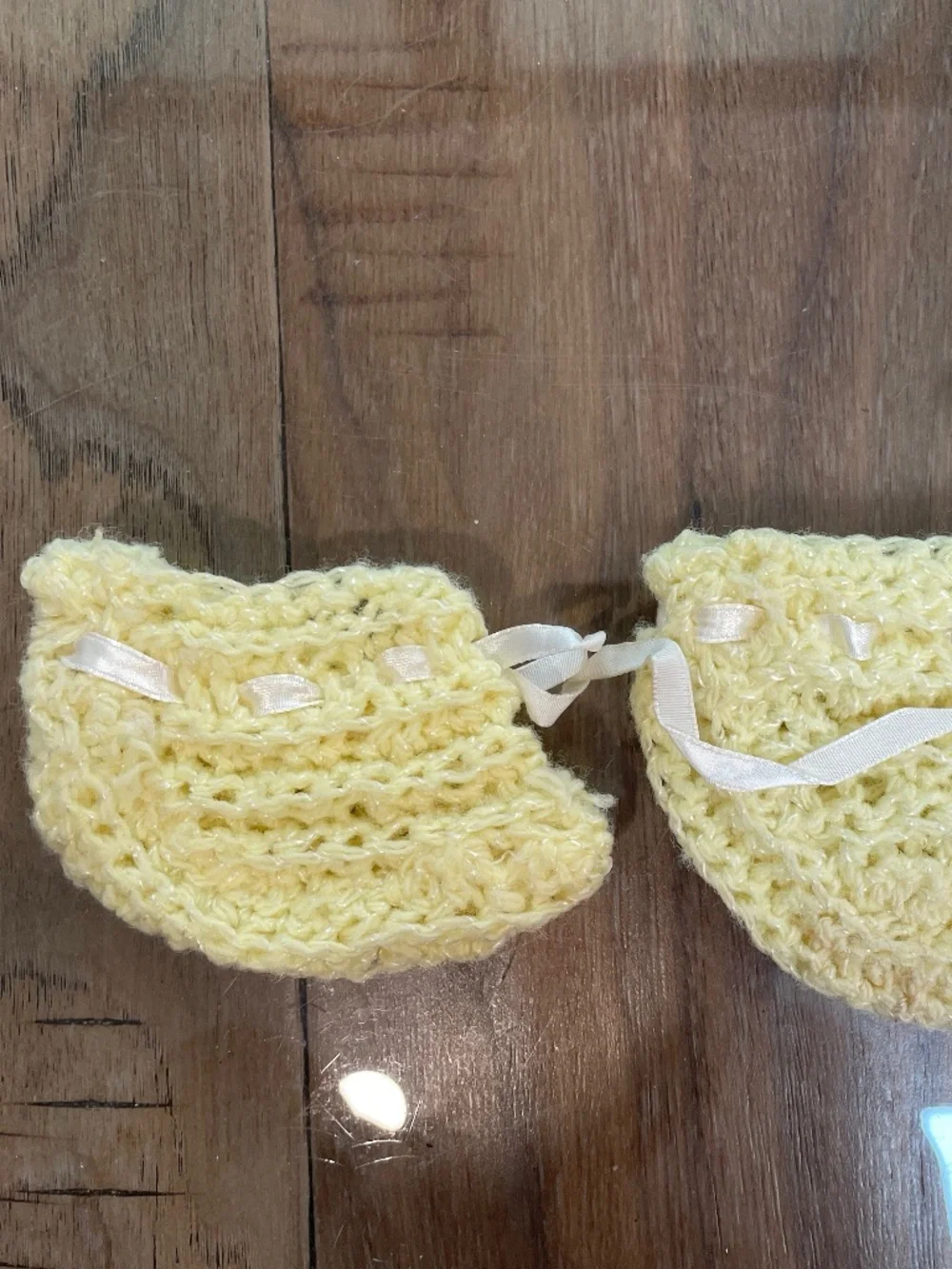 Vintage Hand-Crocheted/Knit Baby Shawl and Bootie Set